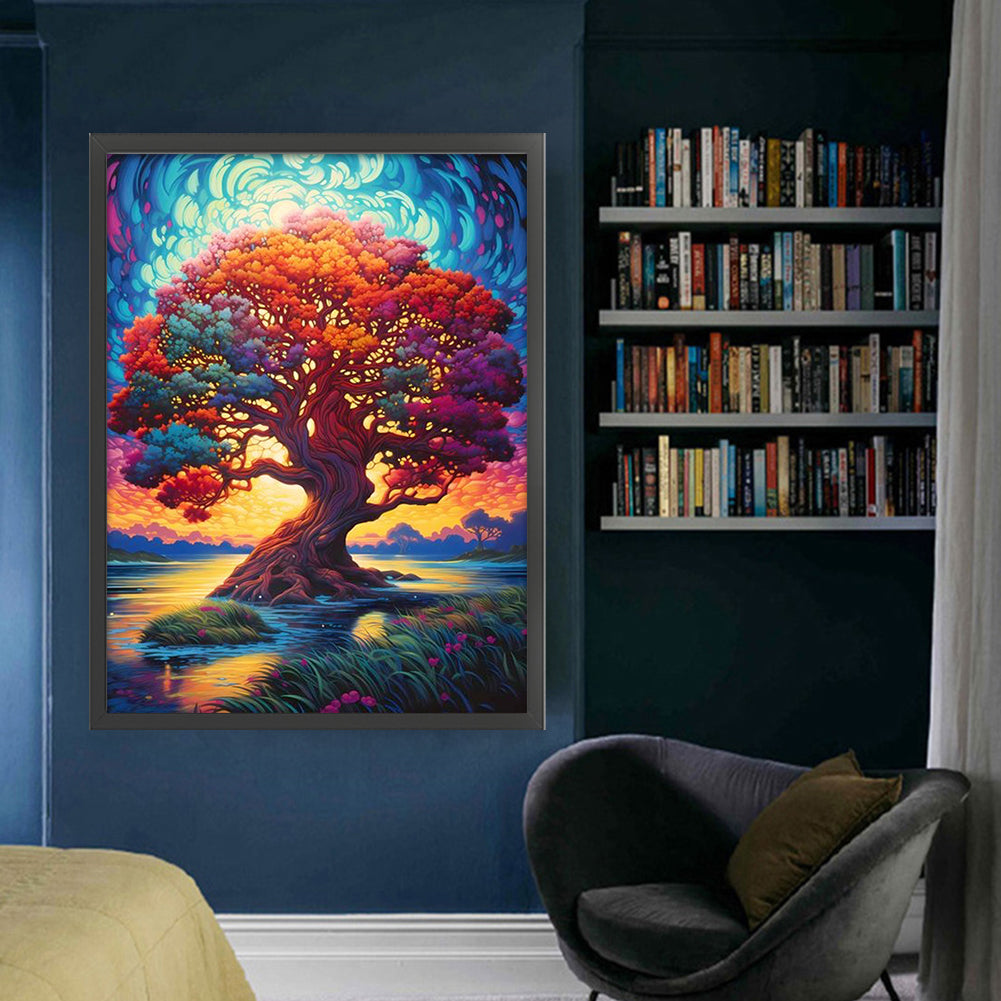 Life Tree - 14CT Stamped Cross Stitch 45*60CM