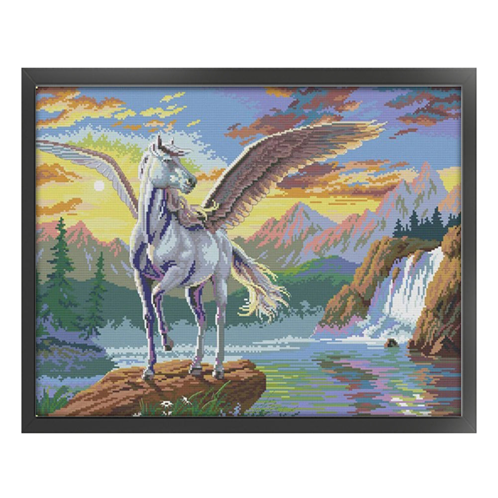 Flying Horse - 14CT Stamped Cross Stitch 54*43CM(Joy Sunday)