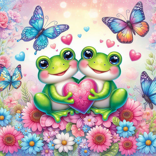 Flower Frog - Full Round Drill Diamond Painting 30*30CM