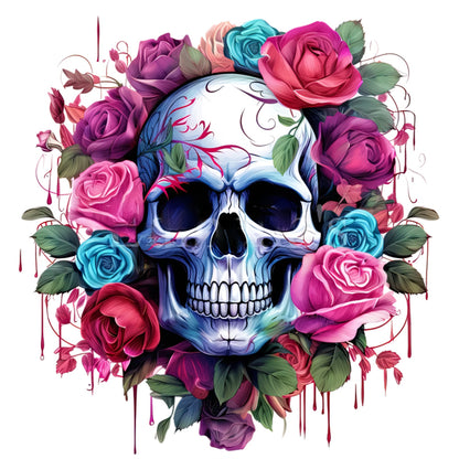 Rose Skull - Full Round Drill Diamond Painting 30*30CM