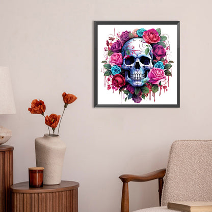 Rose Skull - Full Round Drill Diamond Painting 30*30CM