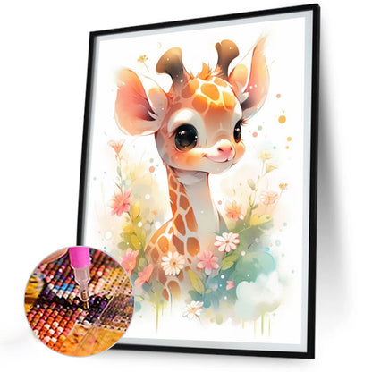 Giraffe - Full Round Drill Diamond Painting 30*40CM