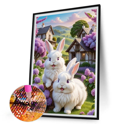 Rabbit - Full Round Drill Diamond Painting 30*45CM