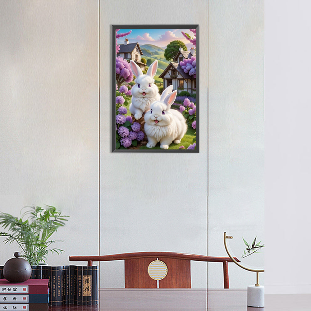 Rabbit - Full Round Drill Diamond Painting 30*45CM