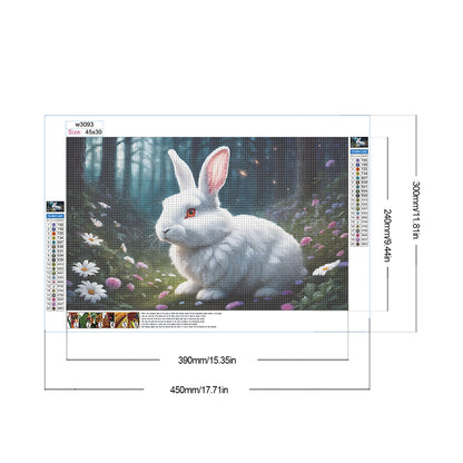 Rabbit - Full Round Drill Diamond Painting 45*30CM