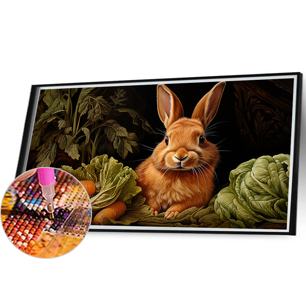 Rabbit - Full Round Drill Diamond Painting 55*30CM
