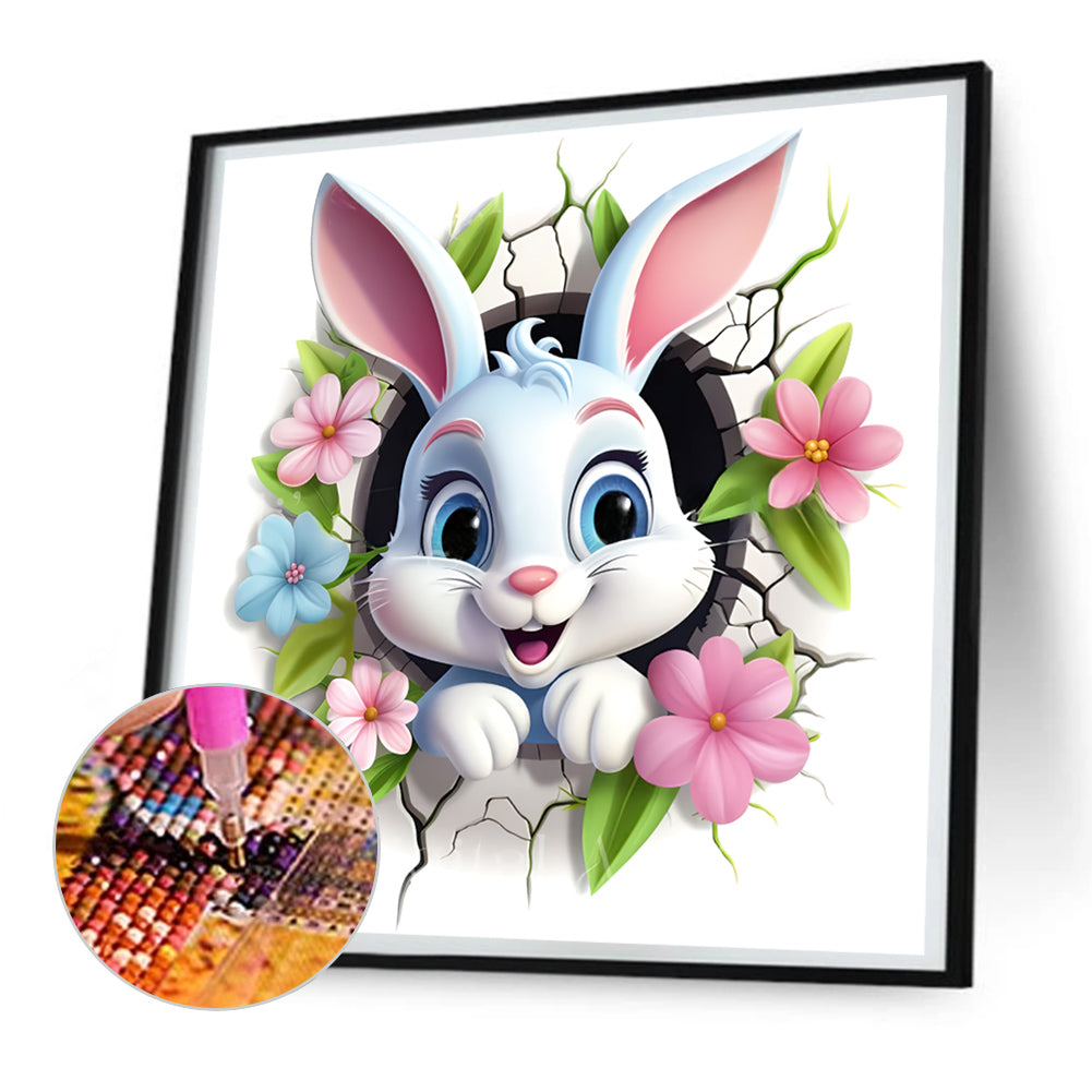 Rabbit - Full Round Drill Diamond Painting 30*30CM