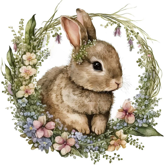 Rabbit - Full Round Drill Diamond Painting 30*30CM