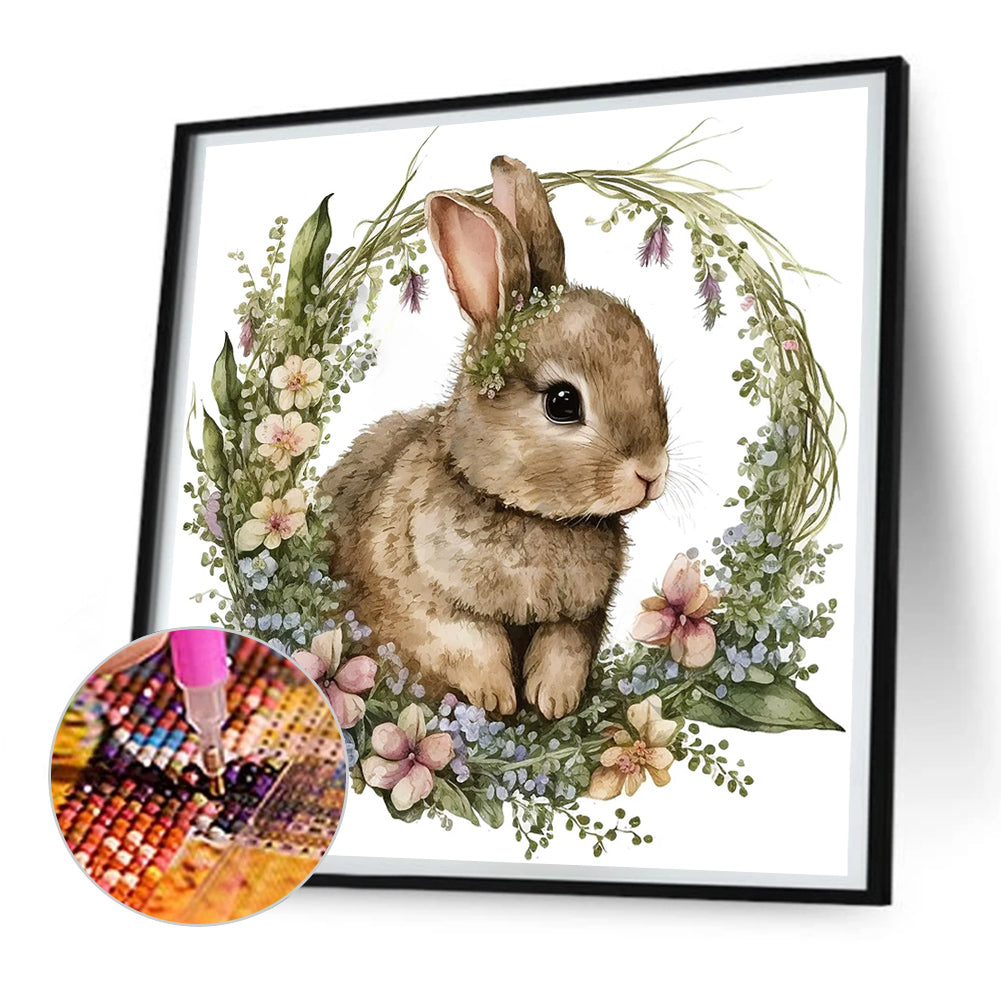 Rabbit - Full Round Drill Diamond Painting 30*30CM