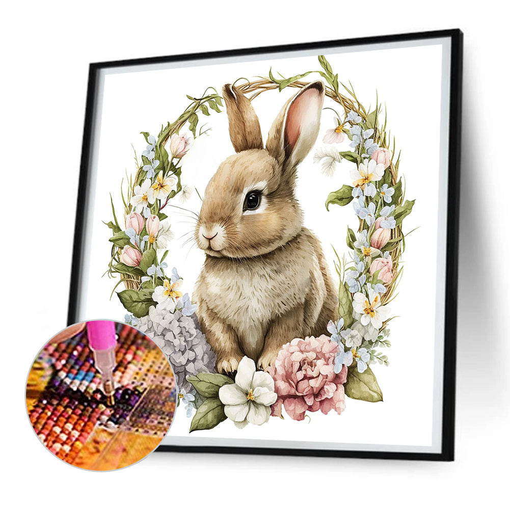 Rabbit - Full Round Drill Diamond Painting 30*30CM