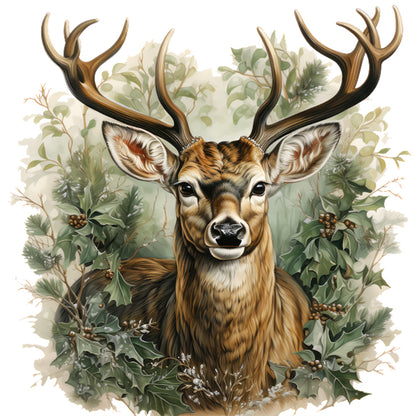 Elk - Full Round Drill Diamond Painting 30*30CM