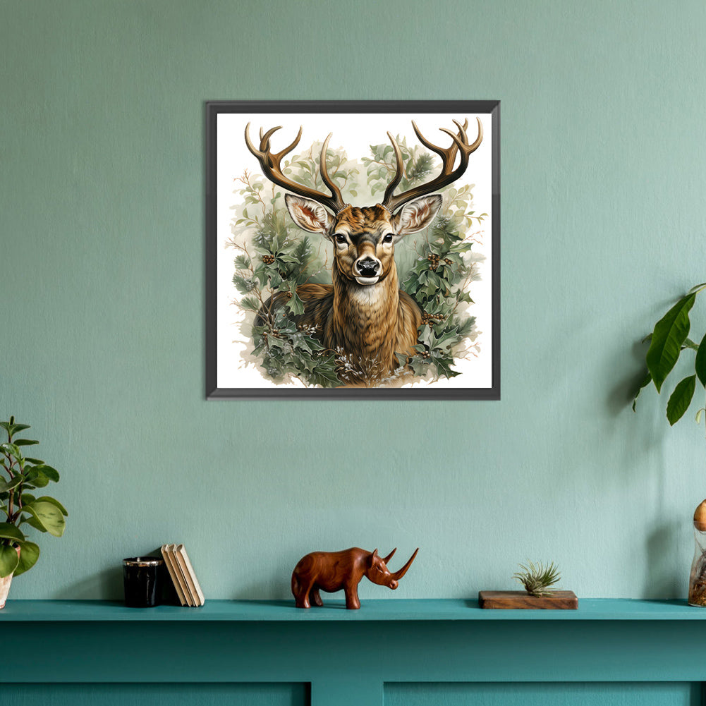 Elk - Full Round Drill Diamond Painting 30*30CM