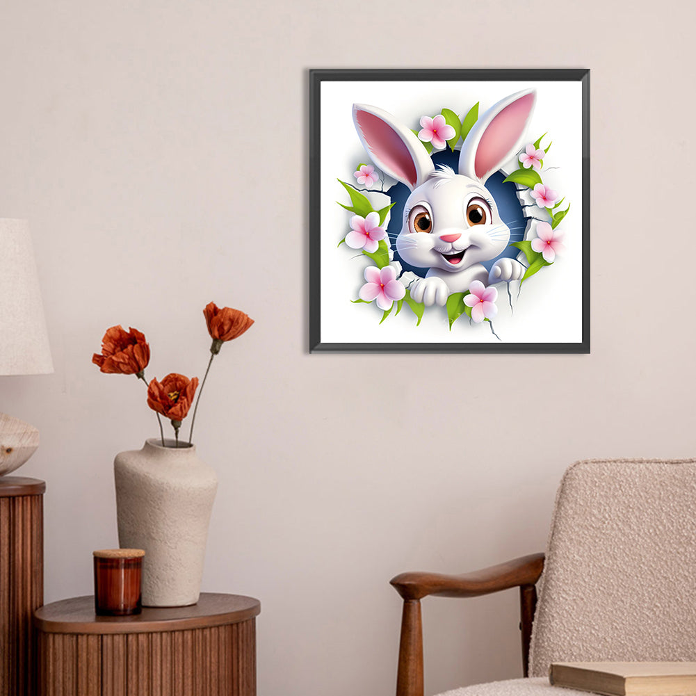 Rabbit - Full Round Drill Diamond Painting 30*30CM