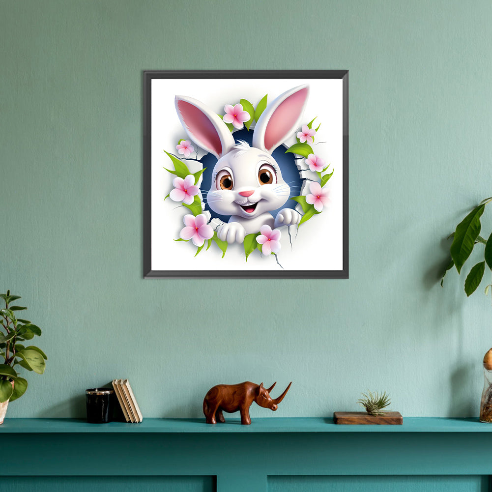 Rabbit - Full Round Drill Diamond Painting 30*30CM