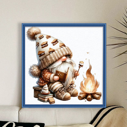 Coffee Gnome - 11CT Stamped Cross Stitch 40*40CM