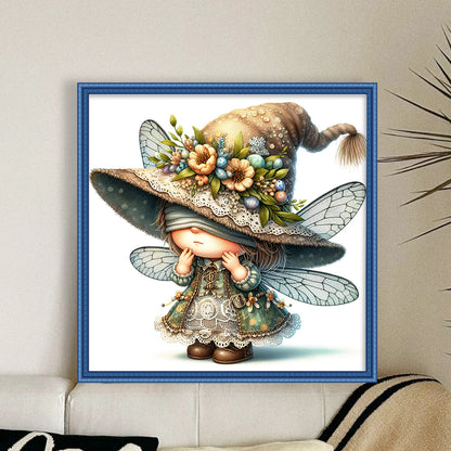 Dragonfly Goblin - 11CT Stamped Cross Stitch 45*45CM