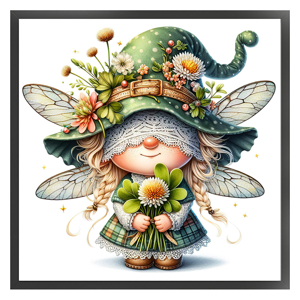 Dragonfly Goblin - 11CT Stamped Cross Stitch 45*45CM