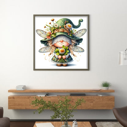 Dragonfly Goblin - 11CT Stamped Cross Stitch 45*45CM