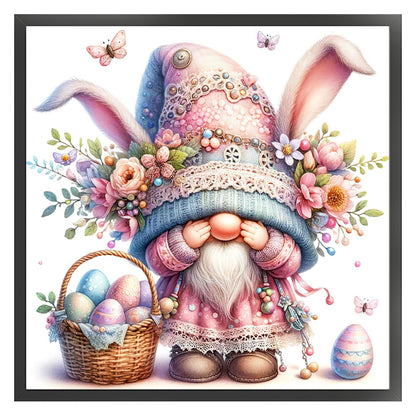 Easter Bunny Gnome - 11CT Stamped Cross Stitch 45*45CM