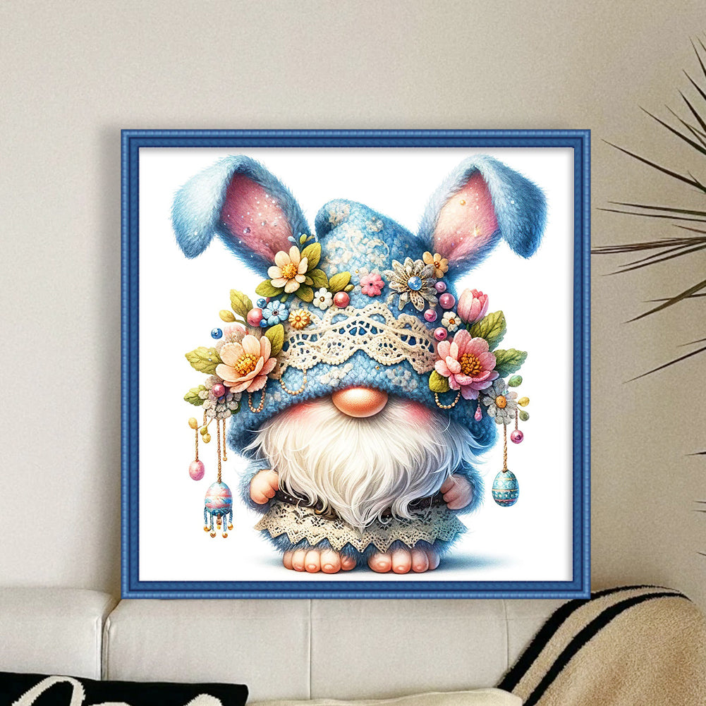 Easter Bunny Gnome - 11CT Stamped Cross Stitch 45*45CM