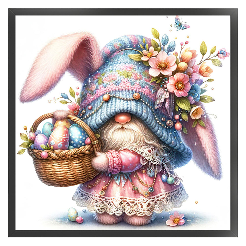 Easter Bunny Gnome - 11CT Stamped Cross Stitch 45*45CM