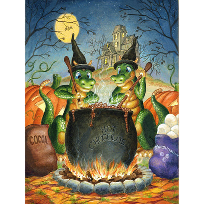 Green Dinosaur Soup - Full Round Drill Diamond Painting 30*40CM