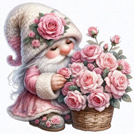 Rose Gnome - Full Round Drill Diamond Painting 30*30CM