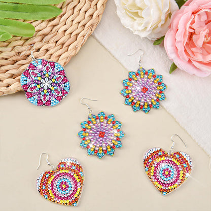 8 Pairs Double Sided Diamond Painting DIY Earring Making Kit for Women Girls (6)