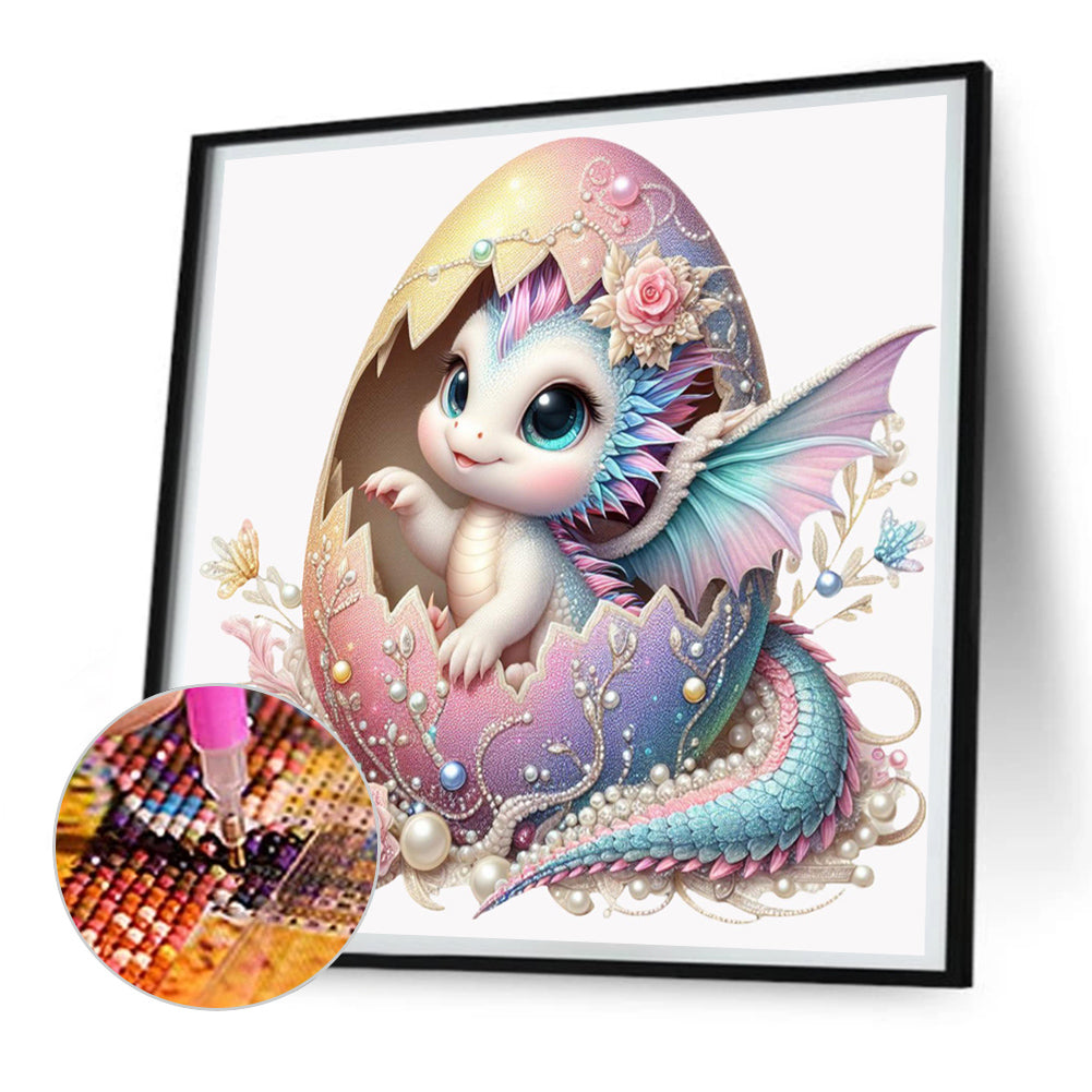 Gem Dinosaur Egg - Full Round Drill Diamond Painting 30*30CM