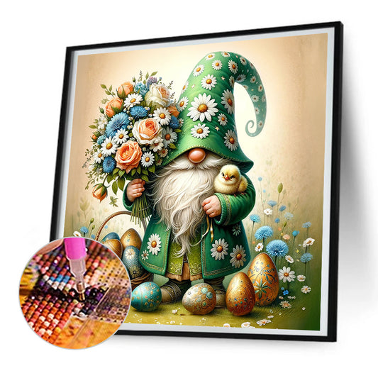 Easter Flower Gnome - Full Round Drill Diamond Painting 30*30CM
