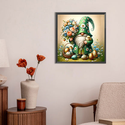 Easter Flower Gnome - Full Round Drill Diamond Painting 30*30CM