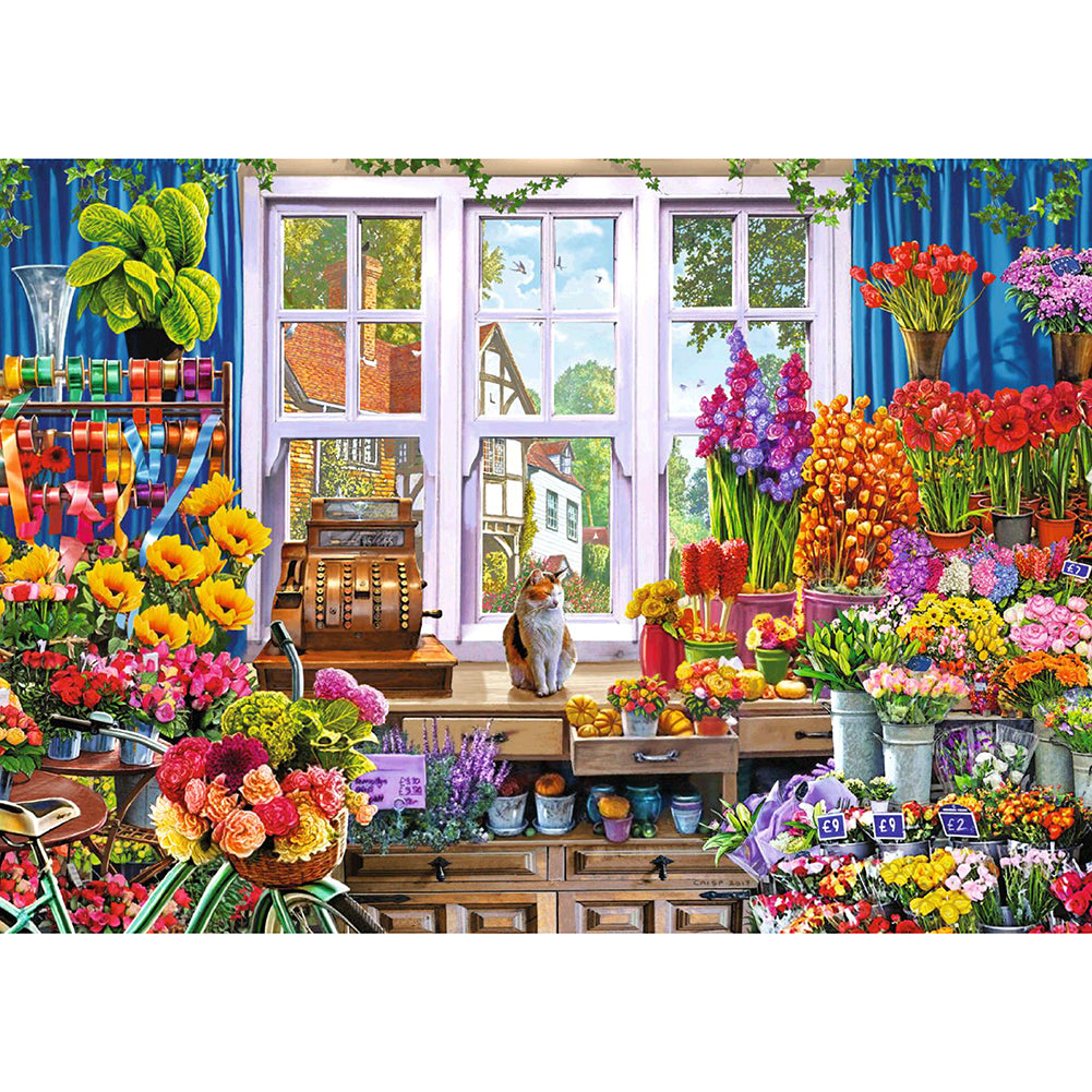 Florist - 11CT Stamped Cross Stitch 100*72CM