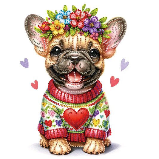 Garland Bulldog - Special Shaped Drill Diamond Painting 30*30CM