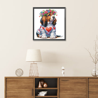 Wreath Springer Spaniel - Special Shaped Drill Diamond Painting 30*30CM