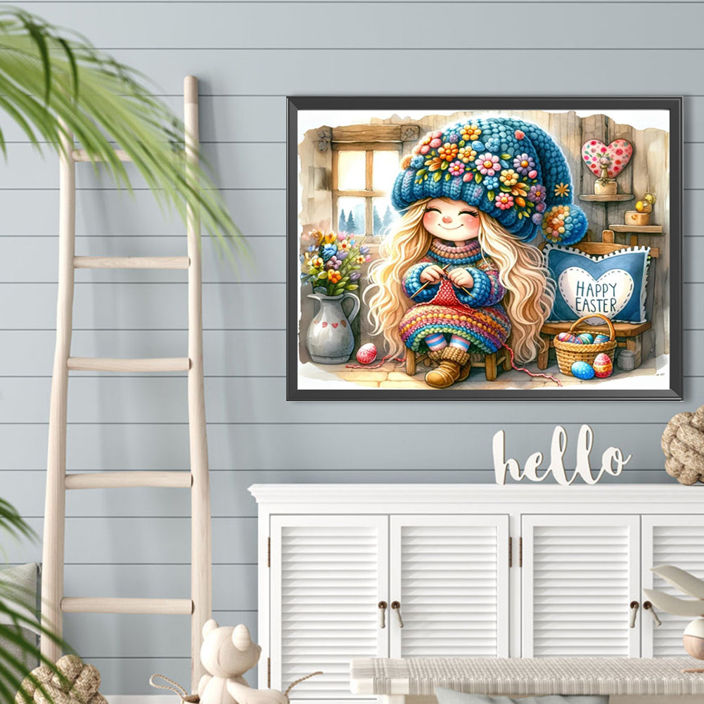 Easter Gnome - Full Round Drill Diamond Painting 40*30CM