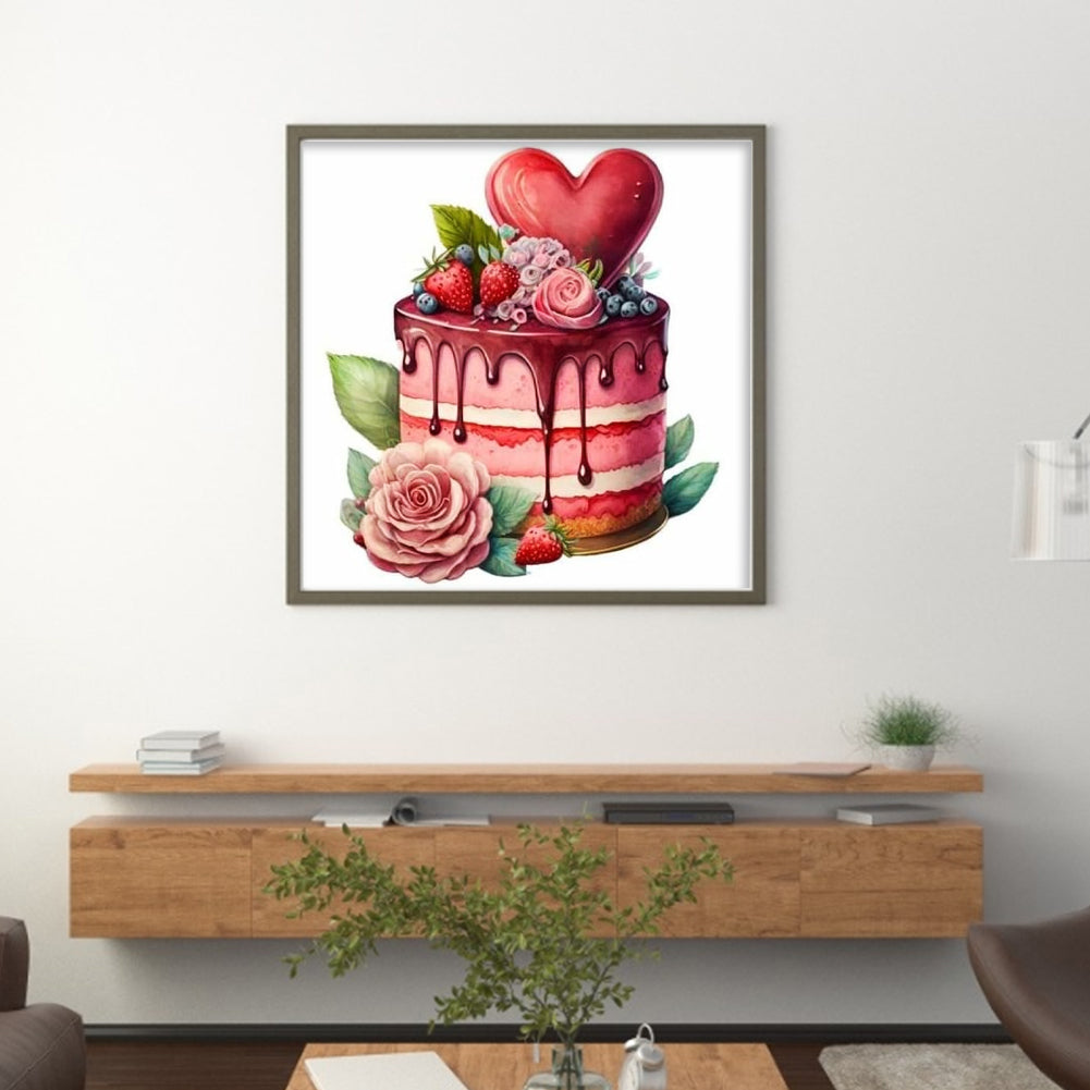 Strawberry Cake - 9CT Stamped Cross Stitch 40*40CM