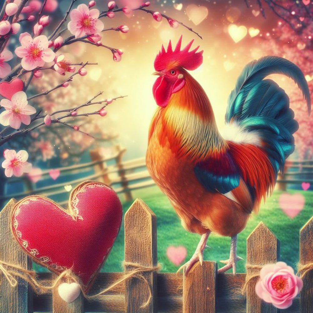 Outdoor Cock - Full Round Drill Diamond Painting 30*30CM