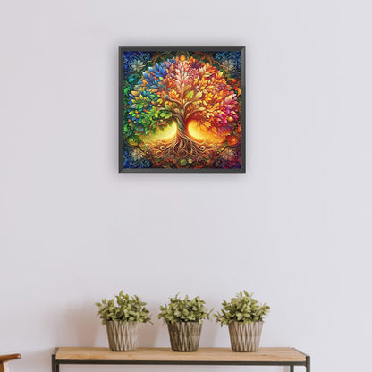 Colorful World Tree Of Life - Full Round Drill Diamond Painting 30*30CM