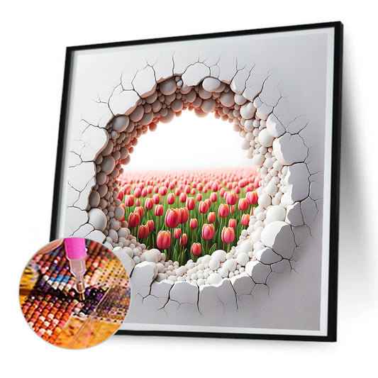 Garden Outside Wall - Full Round Drill Diamond Painting 30*30CM