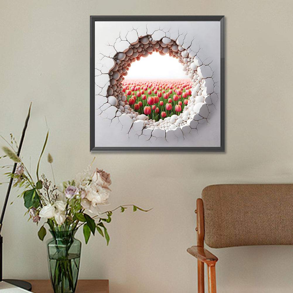 Garden Outside Wall - Full Round Drill Diamond Painting 30*30CM