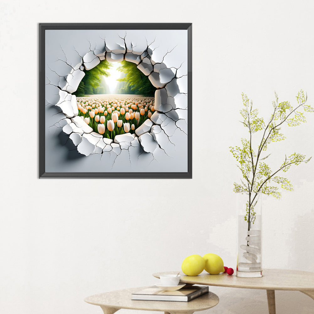 Garden Outside Wall - Full Round Drill Diamond Painting 30*30CM