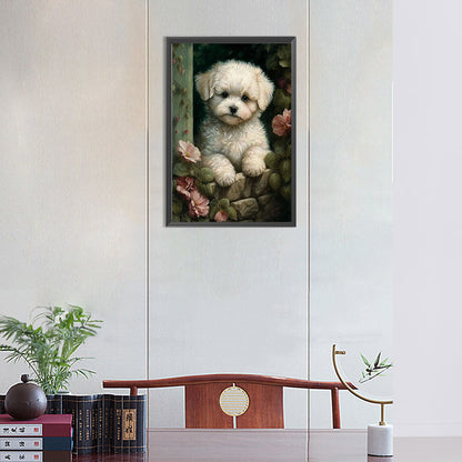 Puppy - Full Round Drill Diamond Painting 30*45CM