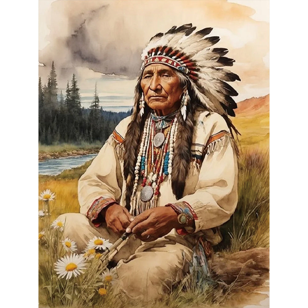 Indian - Full Round Drill Diamond Painting 30*40CM