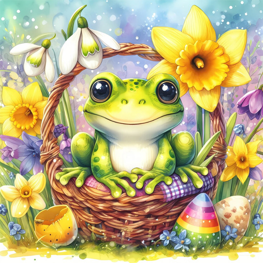 Spring Frog - Full Round Drill Diamond Painting 30*30CM