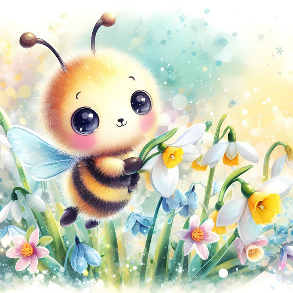 Spring Bee - Full Round Drill Diamond Painting 30*30CM