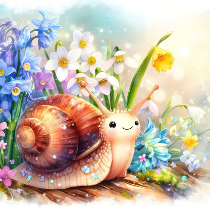 Spring Snail - Full Round Drill Diamond Painting 30*30CM