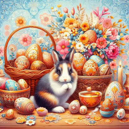 Rabbit - Full Round Drill Diamond Painting 40*40CM