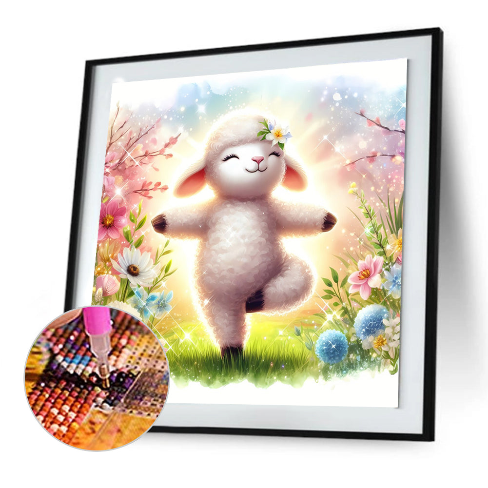 Practicing Sheep - Full Round Drill Diamond Painting 30*30CM