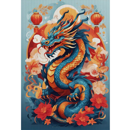 Dragon - 16CT Stamped Cross Stitch 40*60CM