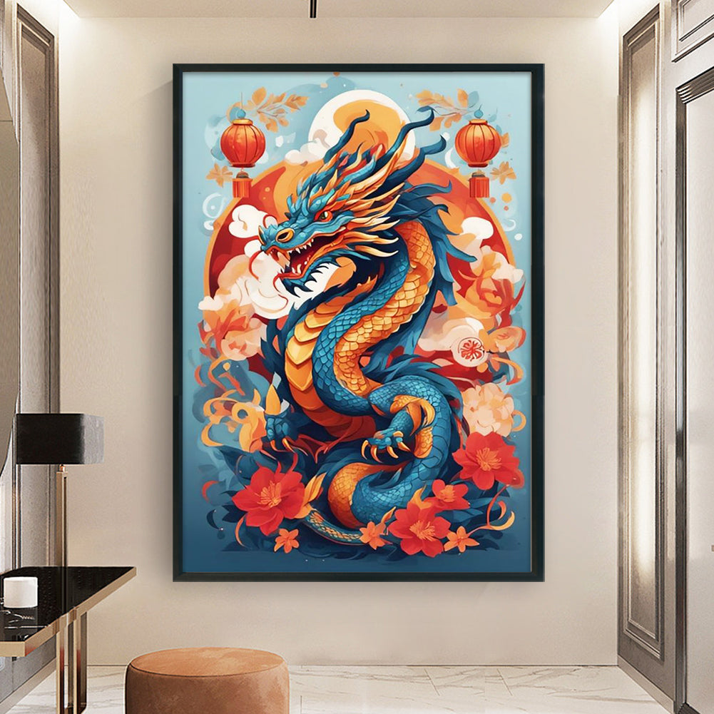 Dragon - 16CT Stamped Cross Stitch 40*60CM